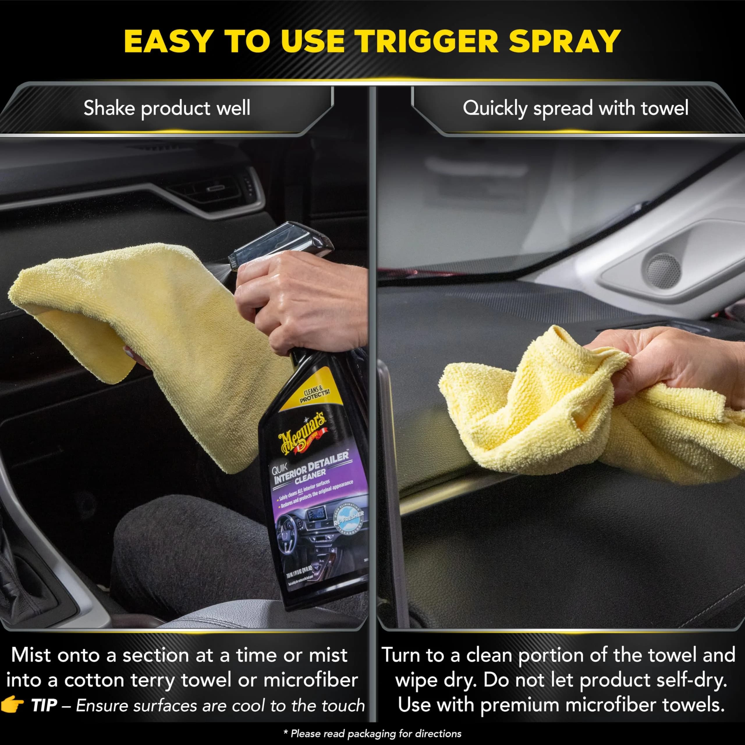 Meguiar's Quik Interior Detailer Cleaner 24 Fl Oz (Pack of 6) | Cleans & Protects All Interior Surfaces - view 4