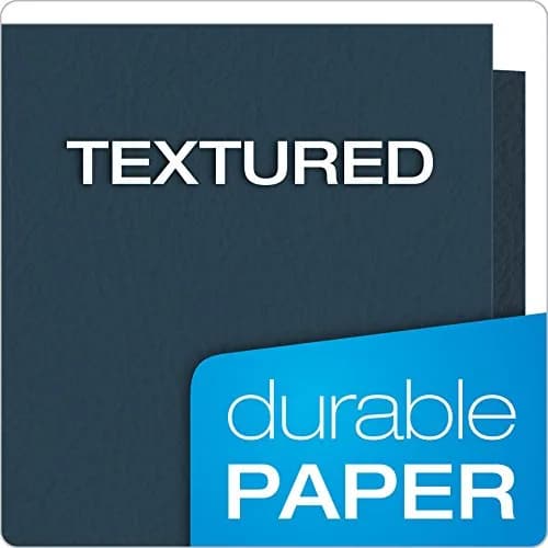 Oxford Twin-Pocket Folders, Dark Blue, Letter Size, 125 Count | Heavy Textured Paper for Students & Office thumbnail 4