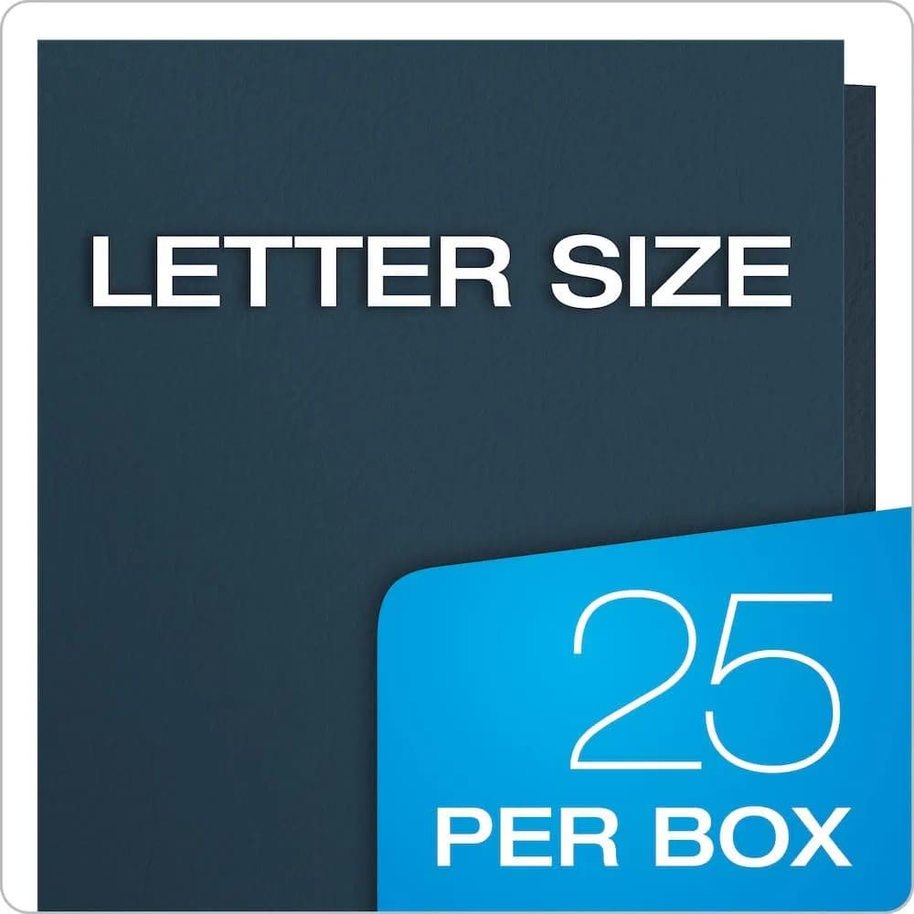 Oxford Twin-Pocket Folders, Dark Blue, Letter Size, 125 Count | Heavy Textured Paper for Students & Office - view 3
