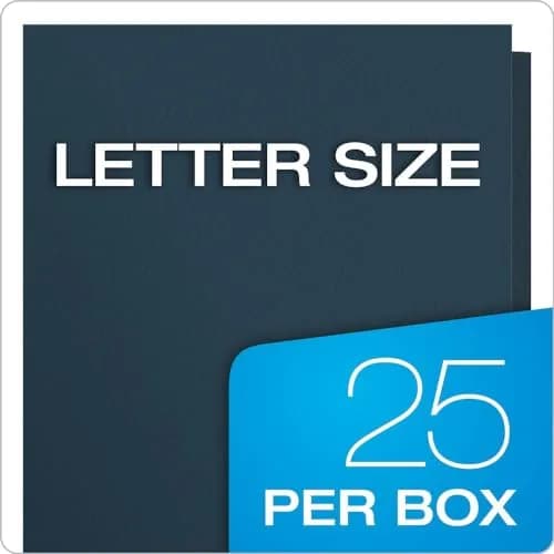Oxford Twin-Pocket Folders, Dark Blue, Letter Size, 125 Count | Heavy Textured Paper for Students & Office thumbnail 3