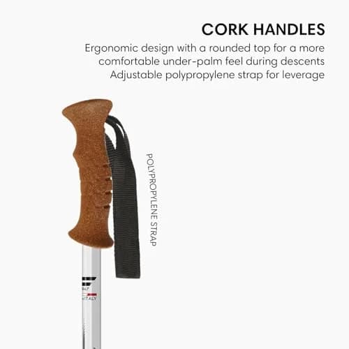 Fizan Tierra Trekking Poles – 7.9 oz, Ultralight, Adjustable, Collapsible, Aluminum, Cork Grip, Light Blue | Customized Fit for Hiking thumbnail 3