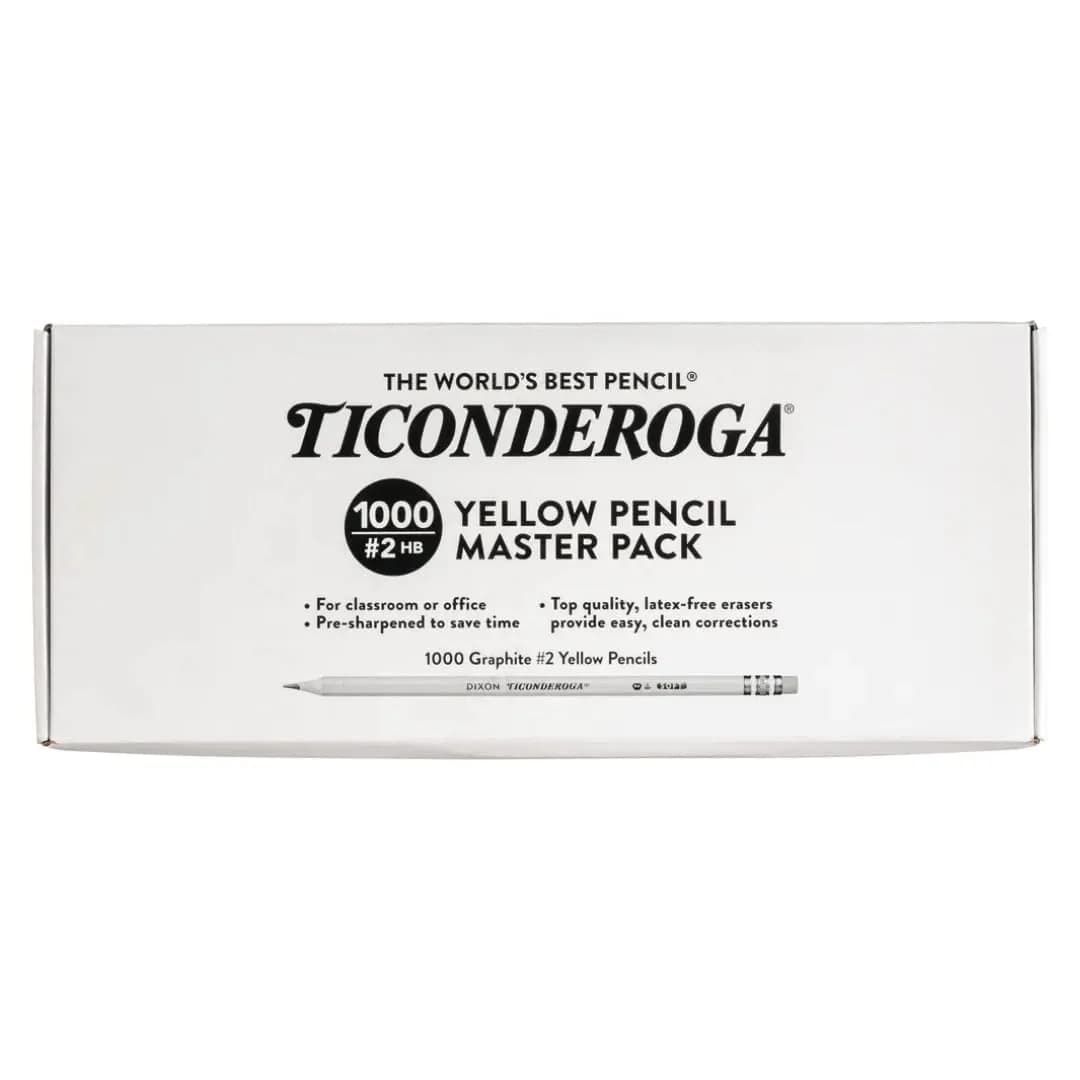 Ticonderoga Wood-Cased Pencils, Pre-Sharpened, HB #2, Yellow, 2000 Pencils Total | Trusted by Teachers for Over 100 Years - view 7