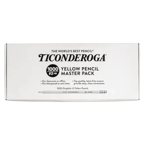 Ticonderoga Wood-Cased Pencils, Pre-Sharpened, HB #2, Yellow, 2000 Pencils Total | Trusted by Teachers for Over 100 Years thumbnail 7