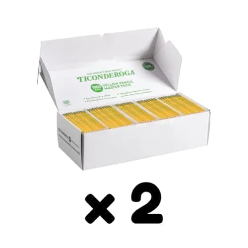 Ticonderoga Wood-Cased Pencils, Pre-Sharpened, HB #2, Yellow, 2000 Pencils Total | Trusted by Teachers for Over 100 Years thumbnail 3