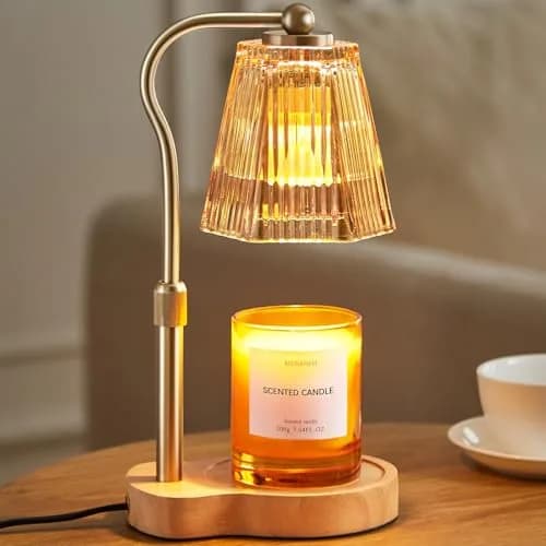 AODHGR Candle Warmer Lamp with Timer Dimmable Amber | Flameless Wax Melter for Jar Candles thumbnail 1