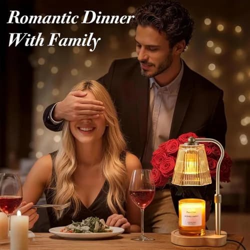 AODHGR Candle Warmer Lamp with Timer Dimmable Amber | Flameless Wax Melter for Jar Candles thumbnail 7