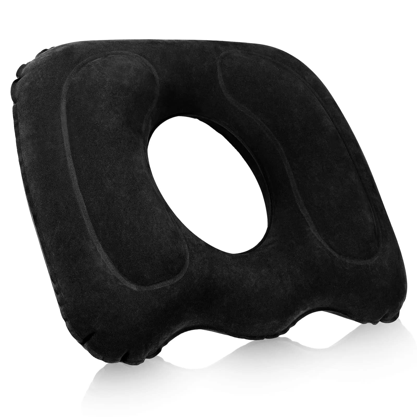 Leinuosen Inflatable Seat Cushion 18.1'' x 15.7'' x 4.7'' | Portable, Adjustable for Comfort — Black