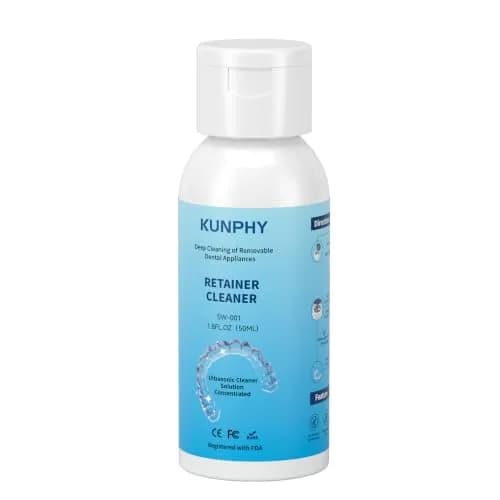 kunphy Ultrasonic Retainer Cleaner Solution 50ml (1.8 Fl Oz) | Professional Dental Appliance Cleaning thumbnail 1