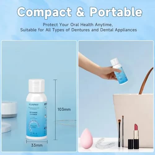 kunphy Ultrasonic Retainer Cleaner Solution 50ml (1.8 Fl Oz) | Professional Dental Appliance Cleaning thumbnail 5