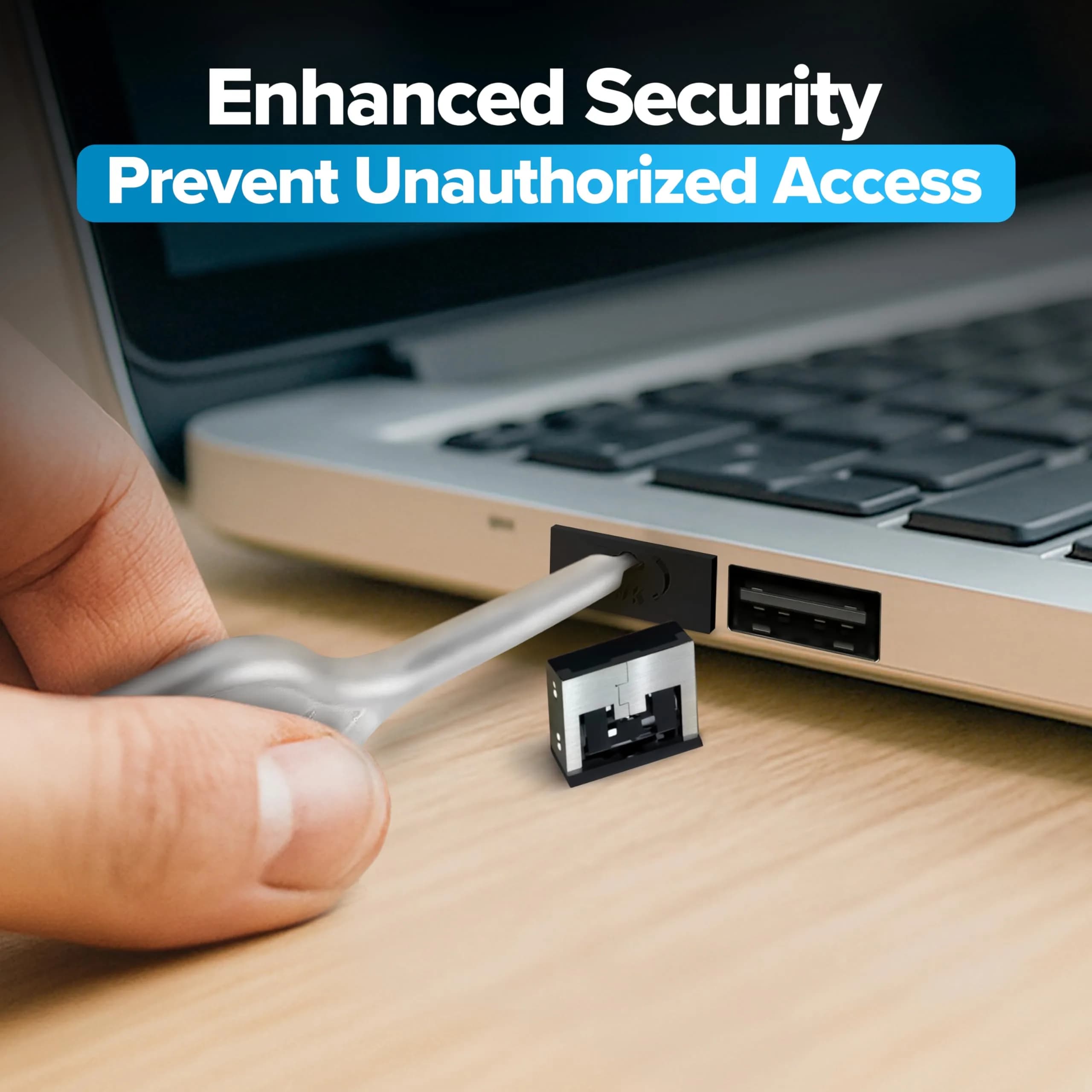 PortPlugs USB A Metal Port Blockers 50 Pack with 2 Keys | Secure Ports Against Malware & Data Theft - view 8