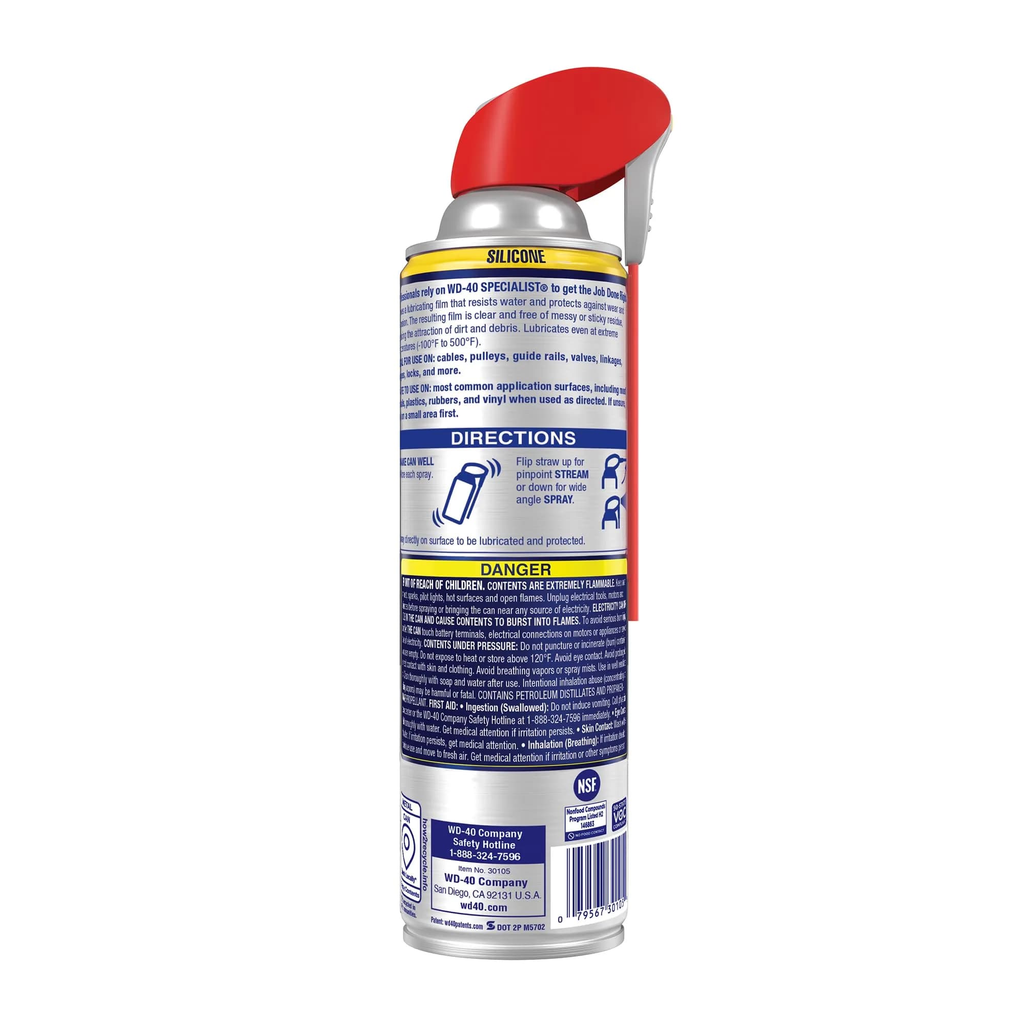 WD-40 Specialist Silicone Dry Lube Spray 390ml (13.3 OZ) 6-Pack | Superior Lubrication for Moving Parts - view 5