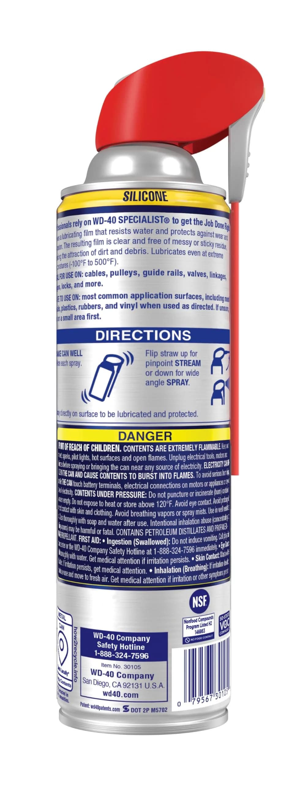 WD-40 Specialist Silicone Dry Lube Spray 390ml (13.3 OZ) 6-Pack | Superior Lubrication for Moving Parts - view 6