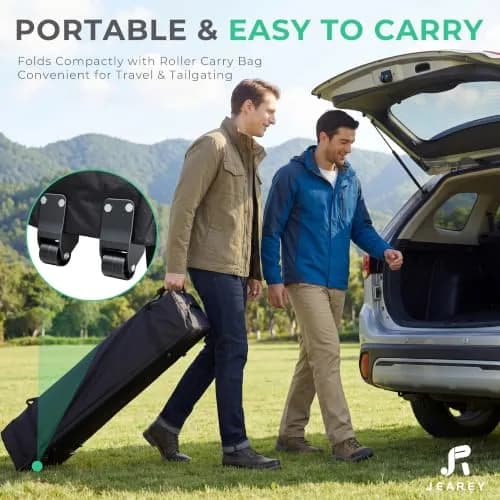 JEAREY 10x10 Pop Up Canopy Tent | Easy Setup Outdoor Market Shelter, White thumbnail 6
