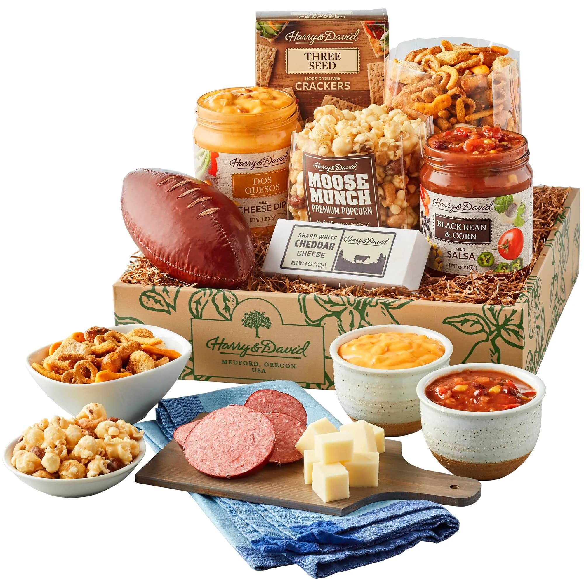 Harry & David Hometeam Snack Box 4 lb 6 oz | Football Season Moose Munch Assorted Snacks — Hometeam