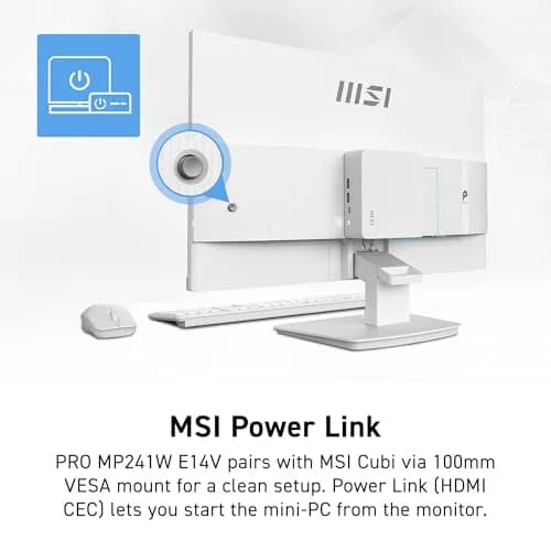 msi PRO MP241W 24-inch IPS FHD Office Monitor | 144Hz, Free-Sync, Tilt, Speakers, VESA Mount, HDR Ready thumbnail 5