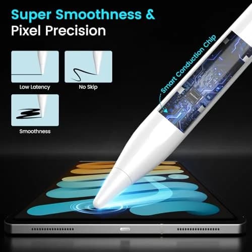STYLUSHOME Stylus Pen for iPad 2018-2026, 35H Battery, Palm Rejection, Magnetic | Tilt Sensitive, USB-C Fast Charge thumbnail 2