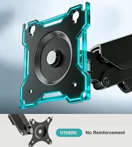 AX WABER Single Monitor Arm for 17-32 inch Screens | Gas Spring Adjustable VESA Mount with Clamp & Grommet Base thumbnail 5