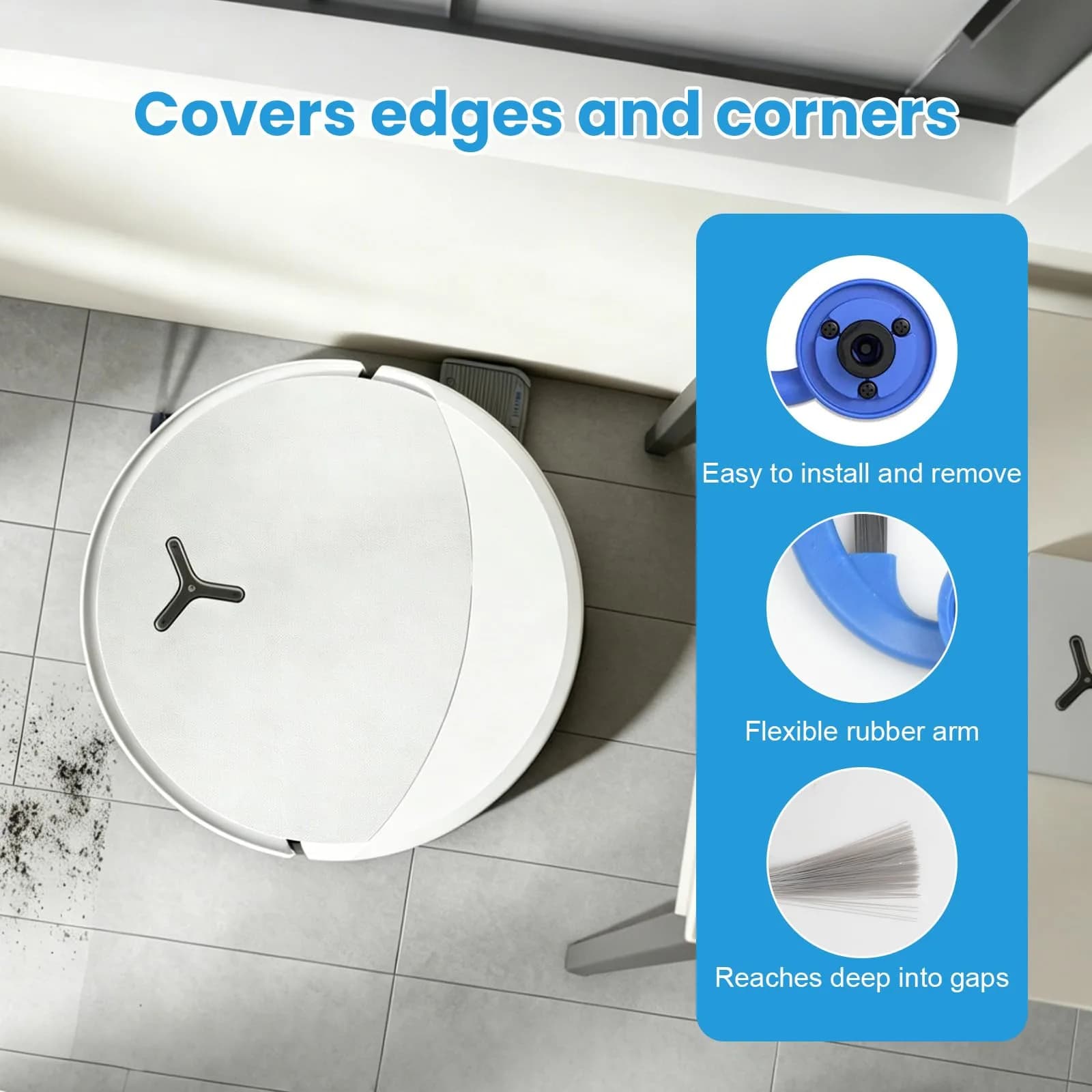 KTNAid 21 Pcs Accessories Kit for ECOVACS DEEBOT T90 PRO Omni Robot Vacuum | Main Brush, HEPA Filters, Side Brushes, Dust Bags, Roller Mops, Cleaning Tool & Screwdriver - view 7