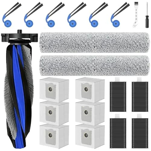KTNAid 21 Pcs Accessories Kit for ECOVACS DEEBOT T90 PRO Omni Robot Vacuum | Main Brush, HEPA Filters, Side Brushes, Dust Bags, Roller Mops, Cleaning Tool & Screwdriver thumbnail 1