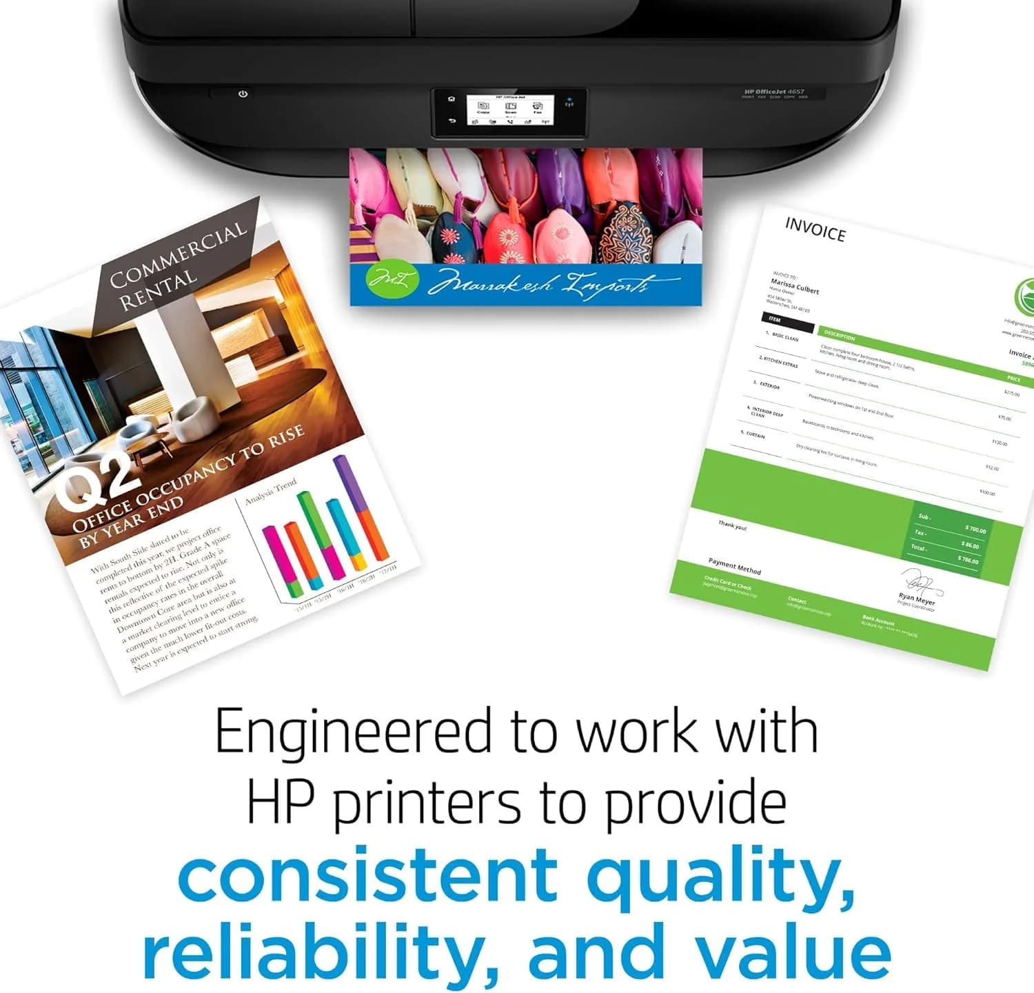 HP 62XL Black & 62 Tri-Color Ink Cartridge Bundle | High-Yield Black, Standard Color - view 8