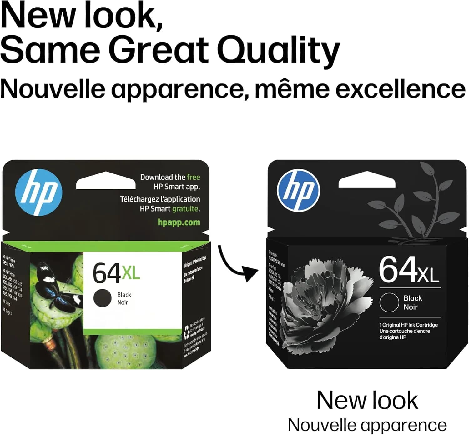 HP 64 Ink Cartridge Bundle – High-Yield Black + Standard Tri-Color | For Envy Inspire, Photo, Tango Printers - view 3