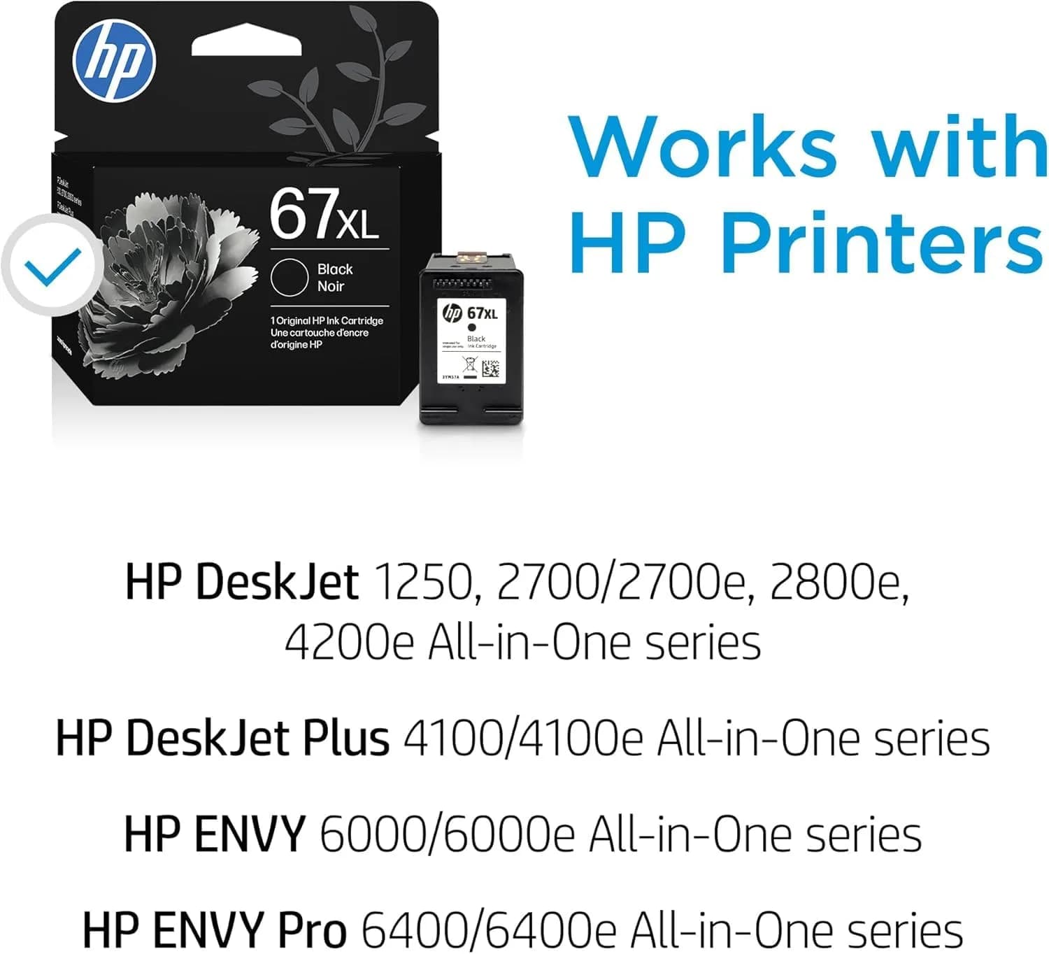 HP 67XL Black High-Yield & 67 Tri-Color Ink Cartridge Combo Pack | Authentic USA Import - view 2