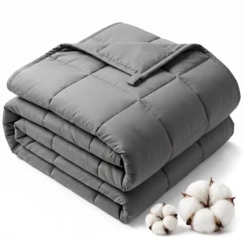Smart Queen Weighted Blanket for Adults 60"x80" | 20lbs Grey All Season Breathable thumbnail 1