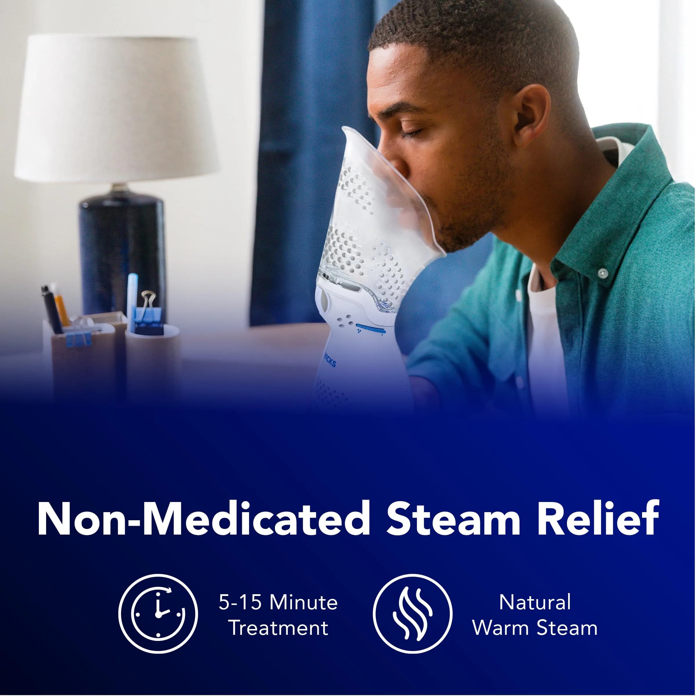 Vicks Sinus Inhaler & VapoPads Original Menthol Scent | Non-Medicated Steam Inhaler for Sinus Relief, Allergies, Congestion, Vocal Steamer (21 Count) - view 2