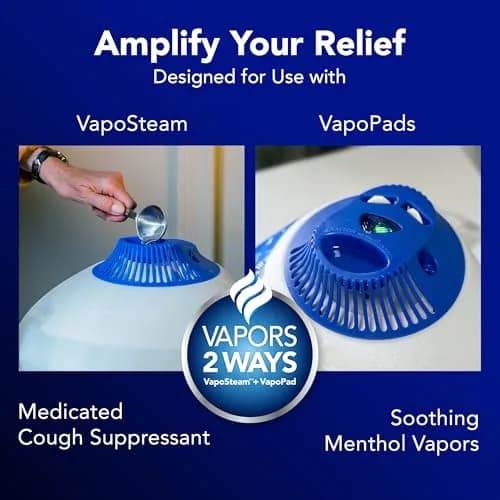 Vicks VapoPads Original Menthol Scent Refill Pads & VapoSteam Liquid 20-Pack + 8 Oz | Breathe Easier with Soothing Menthol Vapors thumbnail 3