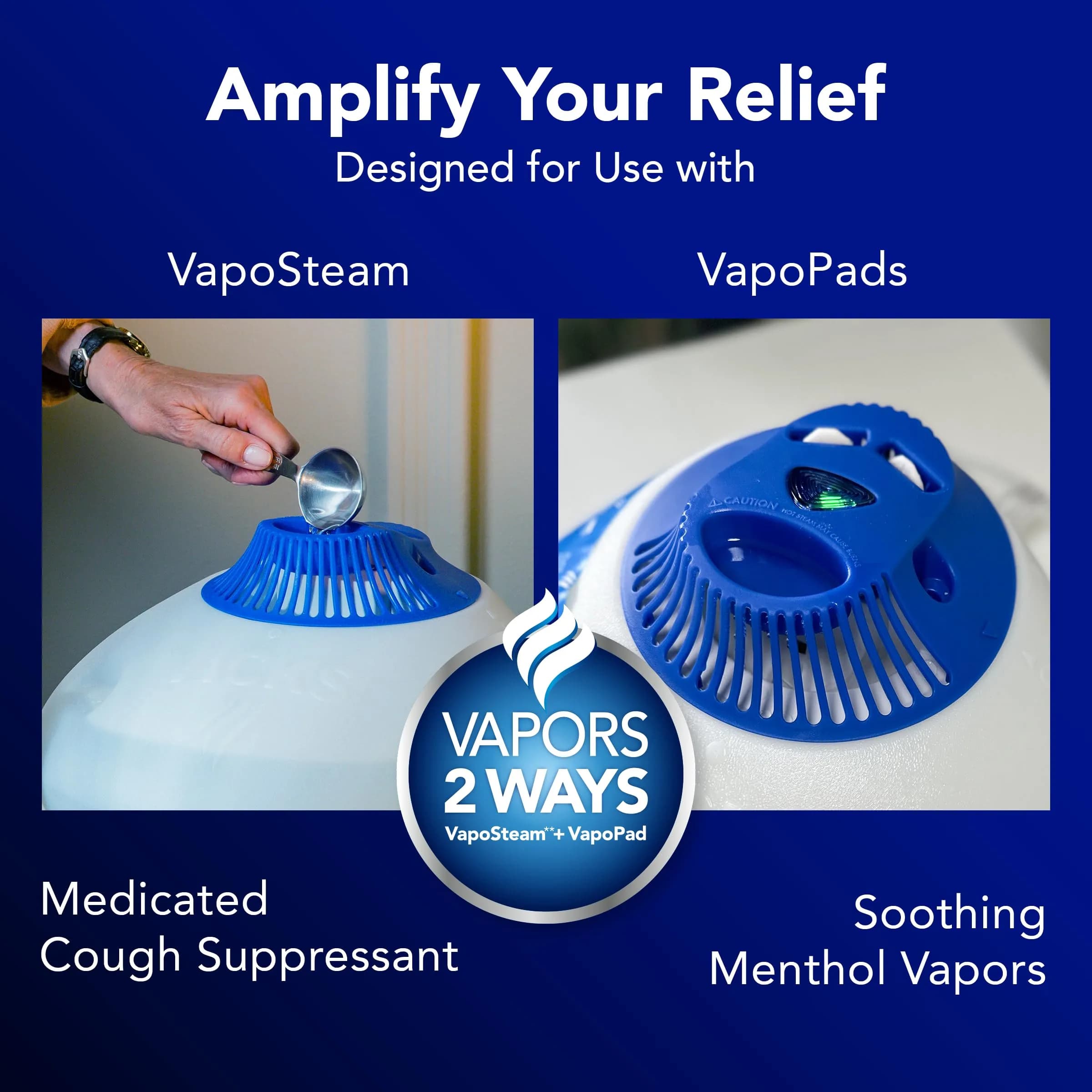 Vicks VapoPads Original Menthol Scent Refill Pads & VapoSteam Liquid 20-Pack + 8 Oz | Breathe Easier with Soothing Menthol Vapors - view 3