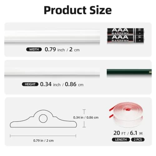JSIWOTH Flexible Peel and Stick Wall Molding Trim 40 FT (12.2 M) | Easy DIY Decorative Border for Walls and Furniture thumbnail 7