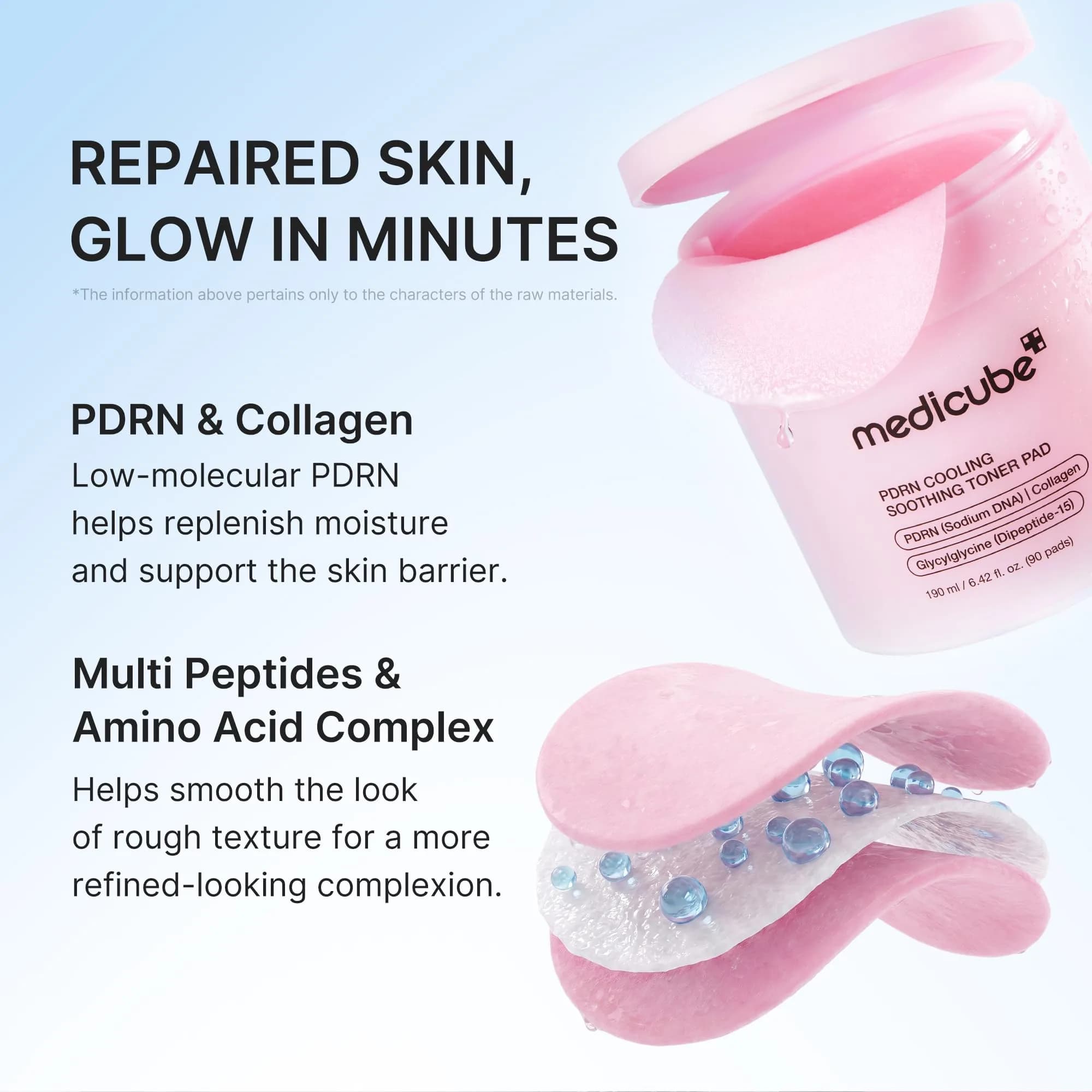 medicube PDRN Cooling Soothing Toner Pads 90 Count | Hydrating Facial Pads for Sensitive Skin - view 2