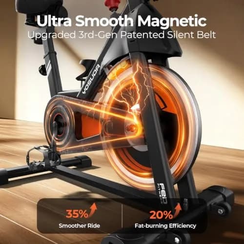 YOSUDA Magnetic Stationary Exercise Bike 300 lb | Quiet Indoor Cycling for Weight Loss & Cardio thumbnail 3