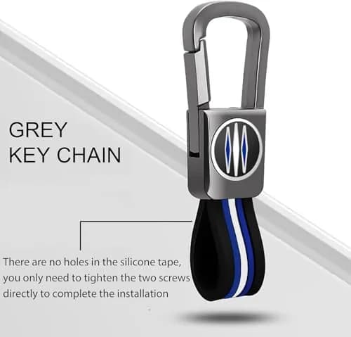 OLLEN Heavy Zinc Alloy Key Fob Cover for BMW 2023-2026 5/7 Series X1-X7 XM IX I5 etc. Gunmetal Blue Line (1 Pcs) thumbnail 4