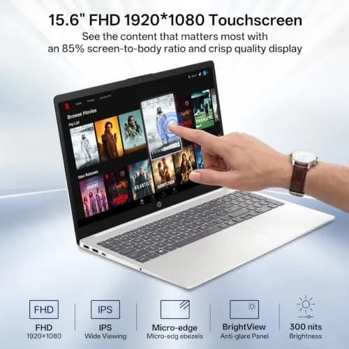 HP 15.6 Touchscreen Ultra 7 155H 2026 Edition AI Laptop,16GB DDR5 512GB SSD | 15.6 inch FHD Touch, Intel Core Ultra 7, Windows 11 thumbnail 4