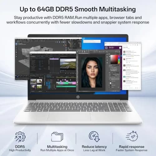 HP 15.6 Touchscreen Ultra 7 155H 2026 Edition AI Laptop,16GB DDR5 512GB SSD | 15.6 inch FHD Touch, Intel Core Ultra 7, Windows 11 thumbnail 5