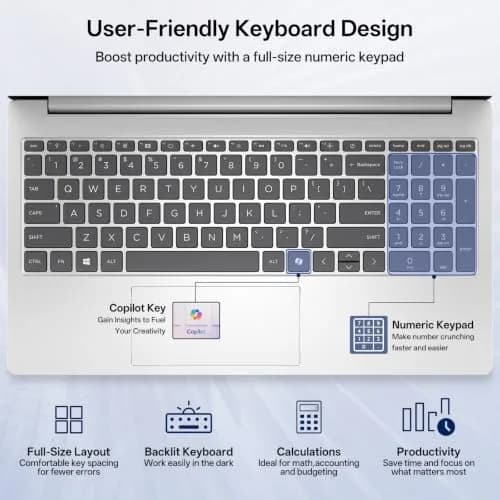 HP 15.6 Touchscreen Ultra 7 155H 2026 Edition AI Laptop,16GB DDR5 512GB SSD | 15.6 inch FHD Touch, Intel Core Ultra 7, Windows 11 thumbnail 6
