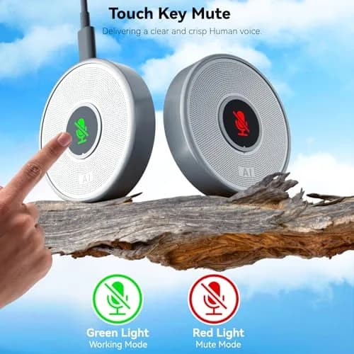ANSTEN USB Microphone No Speaker, Laptop Computer Microphone Conference Mic | Crystal-Clear 360° Voice Pickup thumbnail 4