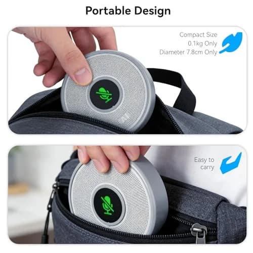 ANSTEN USB Microphone No Speaker, Laptop Computer Microphone Conference Mic | Crystal-Clear 360° Voice Pickup thumbnail 6