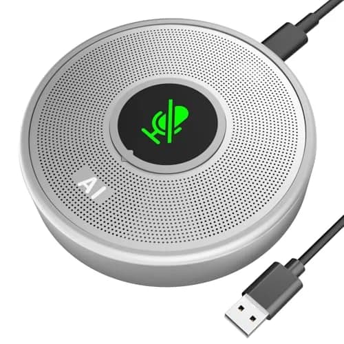 ANSTEN USB Microphone No Speaker, Laptop Computer Microphone Conference Mic | Crystal-Clear 360° Voice Pickup thumbnail 1