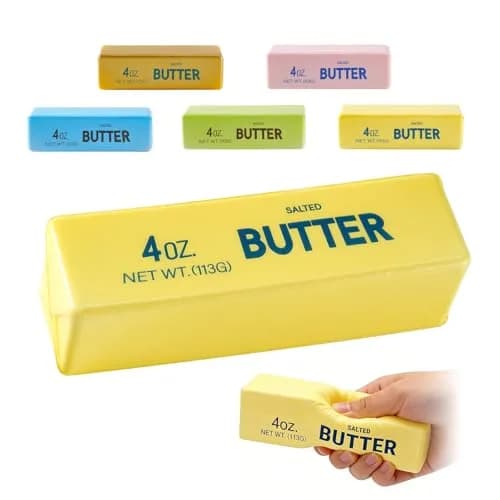 XQOQO Butter Squishy Slow Rising Stress Toy Yellow | Soft Squeeze Fidget Toy for Kids - main product image
