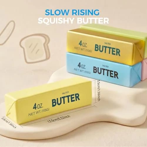 XQOQO Butter Squishy Slow Rising Squeeze Toy 14 cm (5.32 in) | Non-Toxic PU Material thumbnail 2