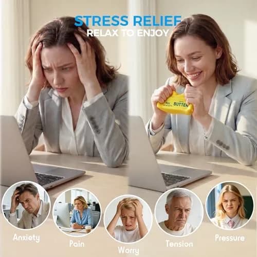 XQOQO Butter Squishy Toy Slow Rising Golden | 13.5cm (5.32in) Stress Relief Fidget Toy thumbnail 4