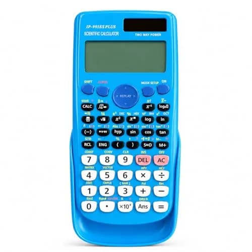 IPEROT Scientific Calculator Blue 15.2cm (6 inches) | 417 Functions, Dual Power, Hard Case thumbnail 1