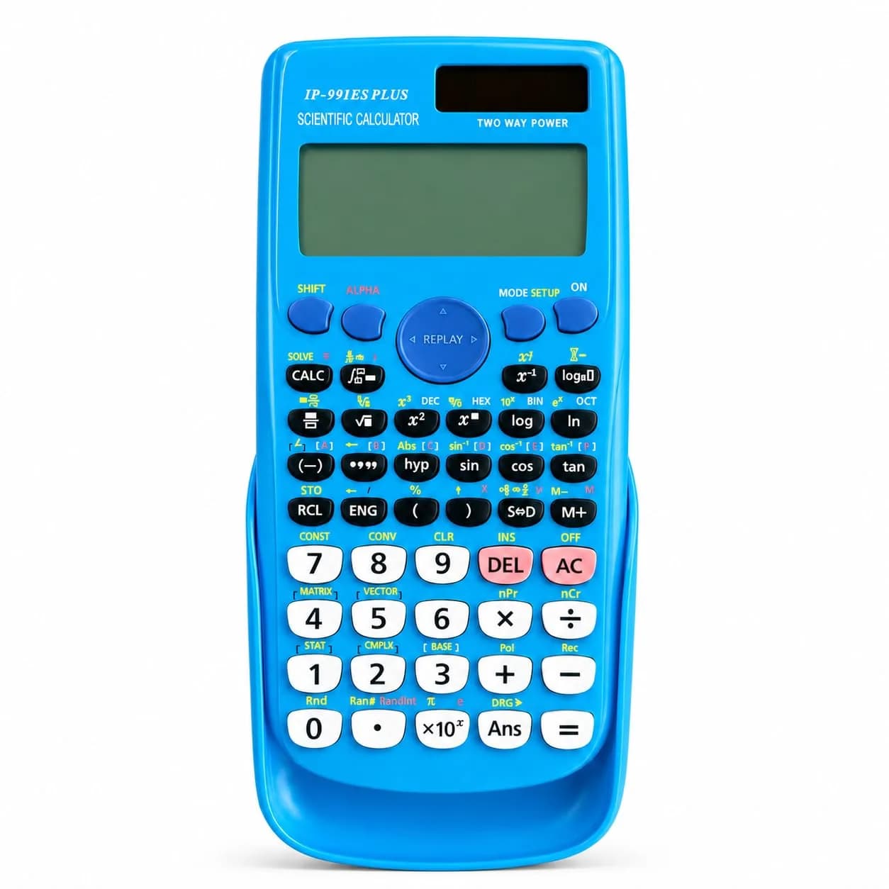 IPEROT Scientific Calculator Blue 15.2cm (6 inches) | 417 Functions, Dual Power, Hard Case - main product image