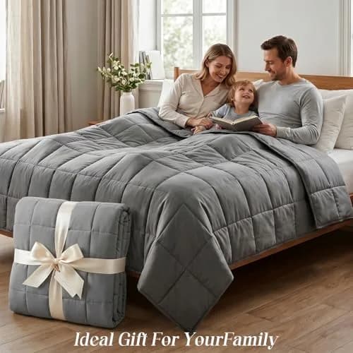 Smart Queen Weighted Blanket for Adults 20 lbs | Breathable Heavy Throw for Deep Sleep thumbnail 9