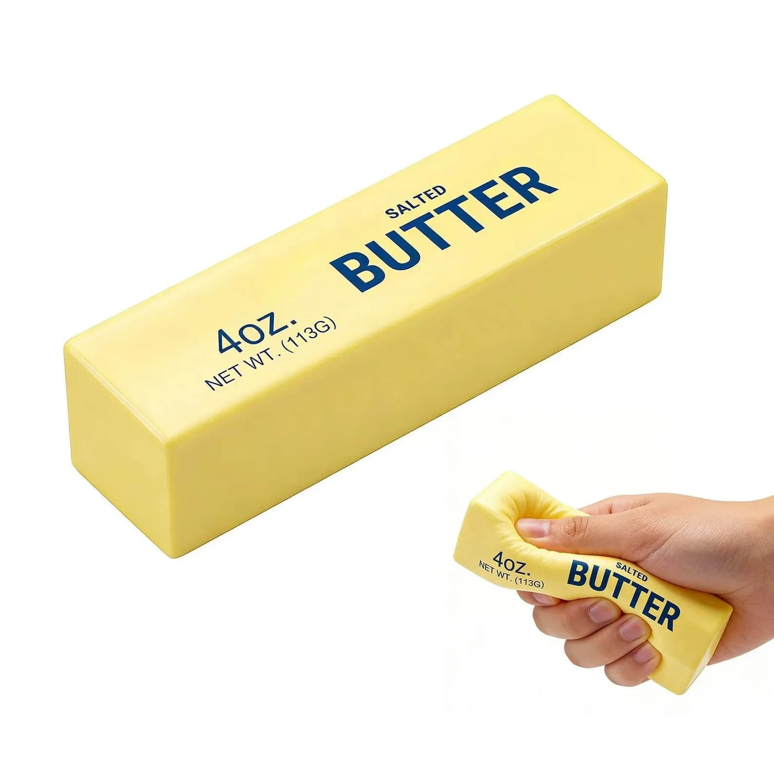 OPOM Butter Squishy Toy Amber 13.6cm (5.35 inch) | Slow Rising Sensory Stress Relief — Amber