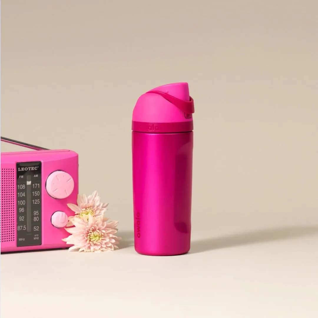 Owala FreeSip Kids Stainless Steel Water Bottle 16 oz Read My Lips | Insulated & Leak-Proof for Daily Hydration - view 7