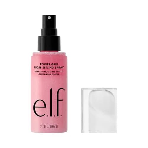 e.l.f. Power Grip Rosé Setting Spray 80ml (2.7 Fl Oz) | Sets Makeup with a Glistening, Rose-y Glow thumbnail 1
