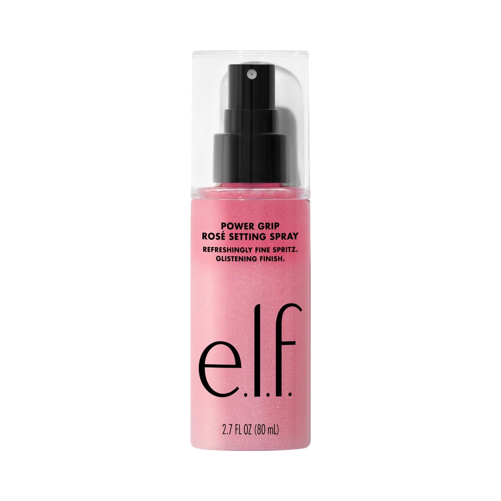 e.l.f. Power Grip Rosé Setting Spray 80ml (2.7 Fl Oz) | Sets Makeup with a Glistening, Rose-y Glow - view 8